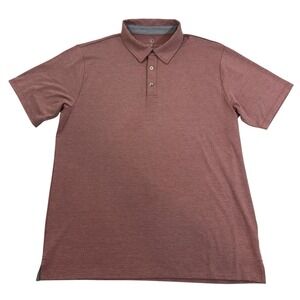 Free Fly Men's Large Bamboo Blend Short Sleeve Flex Polo Shirt Mauve Golf Office